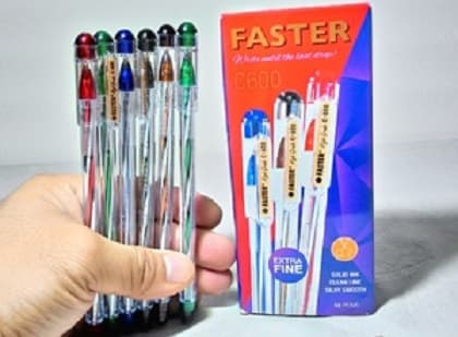 Ballpoint faster c600 ISI 12 extra fine warna hitam